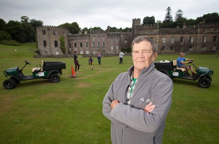 10th Earl of St Germans who died in 2016 pictured outside the Port Eliot estate. See SWNS story SWESTATE; Four workers at an aristocratic estate are facing the sack - after the Earl died and it passed to a 12-year-old. The staff - who have a combined 70 years' service - will lose their jobs at the ancient Port Eliot Estate by the end of March, according to union officials. Unite, the country's largest union, has blasted the move and described it as 'modern feudalism'. The union said that grown men had been in tears at the prospect of losing their jobs - the longest serving estate worker has 36 years employment.