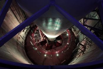 FILE PICTURE - The base of the newly re-opened Glasgow Tower at Science Centre in the city after being closed to the public for years. July 18 2014. See Centre Press story CPNEEDLE; The only fully-rotating structure in the world is due to reopen this summer after years of faults. The Glasgow Tower holds a Guinness World Record for being the tallest freestanding structure and is the only structure on the planet which is capable of rotating 360 degrees. The formerly named Millennium Tower is set to re-open from April 1 for the summer months. Customers will be able to learn about the history of Glasgow as they ascend to the top in a two-and-a-half minute lift ride. The tower has been plagued by problems since being built, including missing its own unveiling by not working properly.