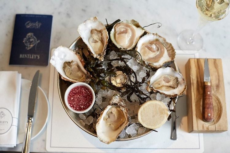 Oysters at Bentley's St Patrick's Day