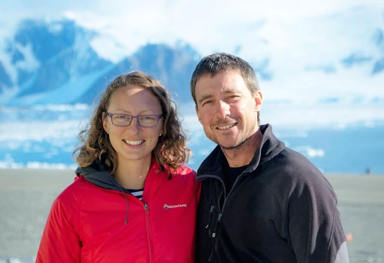 Julie Baum and Tom Sylvester.  A British couple have got married in one of the most remote places on Earth in the first wedding in the British Antarctic Territory. See MASONS story MNPOLAR.  Polar field guides Julie Baum and Tom Sylvester tied the knot in sub-zero temperatures surrounded by the continent's beautiful snowy mountains.  They shared their special day with 18 colleagues living and working at the British Antarctic Survey's (BAS) largest research station.  It was the first official wedding on the territory in Adelaide Island with magistrate and Rothera Station Leader Paul Samways performing the ceremony over the weekend.