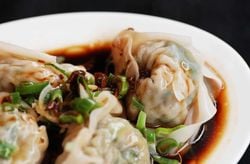 Chicken dumplings (with vinegar and chili oil) Credit Rasa Sayang Chinatown