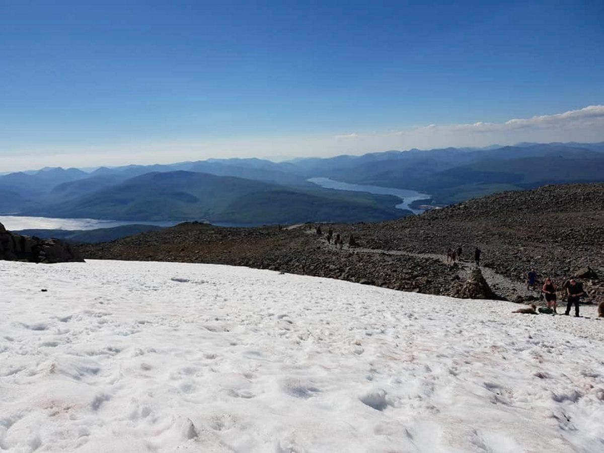 heatwave snow on Ben Nevis