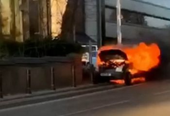 Car in flames