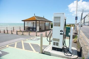 Electric car charging point in Hastings, 21st June 2019