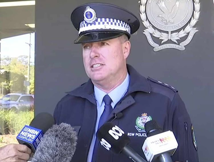 In this image made from video, New South Wales state police Acting Inspector Darren Williams speaks about child drivers during a news conference in Coffs Harbour, Australia, Monday, July 15, 2019. Four children aged 10 to 14 packed fishing rods in a parent's SUV, left a farewell note then drove more than 1,000 kilometers (600 miles) down the Australian east coast before they were stopped by police the next day, an officer said on Monday. (Australian Broadcasting Corporation via AP)