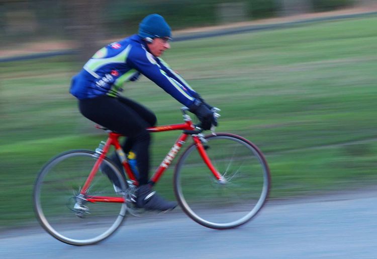 A general view of someone keeping themselves fit and healthy by cycling in the country. Credit;PA