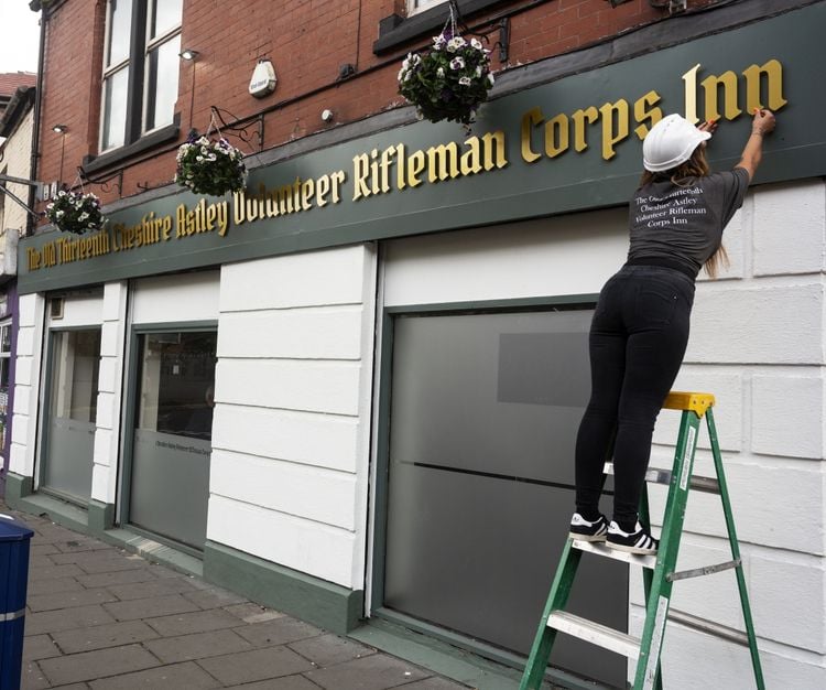 The Old Thirteenth Cheshire Astley Volunteer Rifleman Corps Inn in Staleybridge, Greater Manchester was named in 1880 and has the world record for the longest pub name (c) SWNS