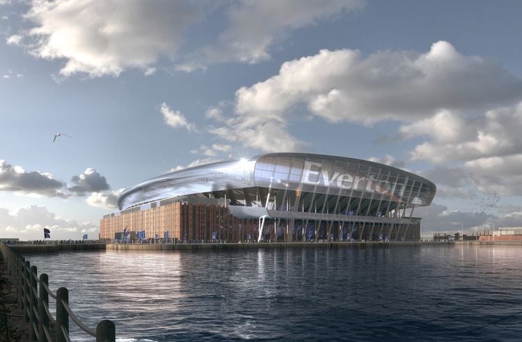 A proposed design for Everton’s new waterfront stadium (Everton FC/PA)