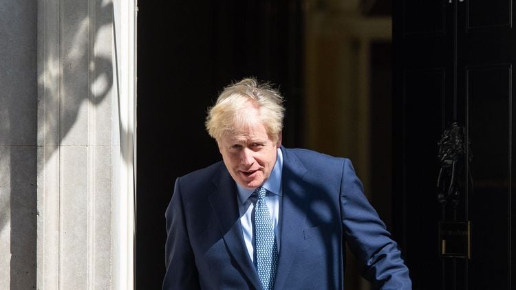 Boris Johnson exits Number 10 (PA)