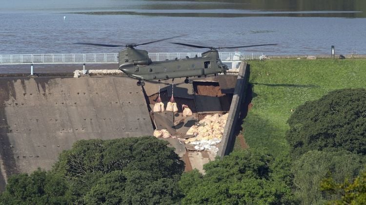 dam threatens to flood Whalley Bridge