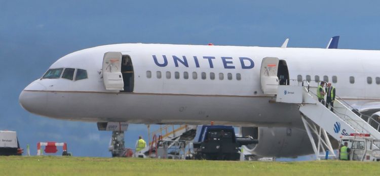 Activity surrounding a United Airlines flight from Britain which has made an emergency landing in Dublin Aiport.