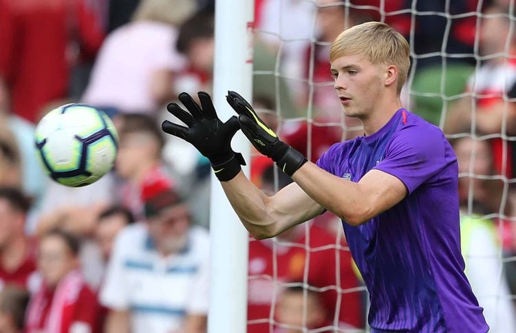 Liverpool's Caoimhin Kelleher during the pre-season friendly match at the Aviva Stadium, Dublin