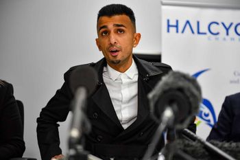 Defendant Shakeel Afsar speaks to media after a High Court judge permanently banned anti-LGBT protests outside Anderton Park Primary School in Birmingham.