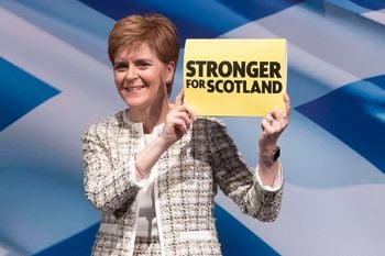 First Minister Nicola Sturgeon at the SNP general election manifesto launch at SWG3, Glasgow, during the General Election campaign. PA Photo. Picture date: Wednesday November 27, 2019. See PA story POLITICS Election. Photo credit should read: Jane Barlow/PA Wire