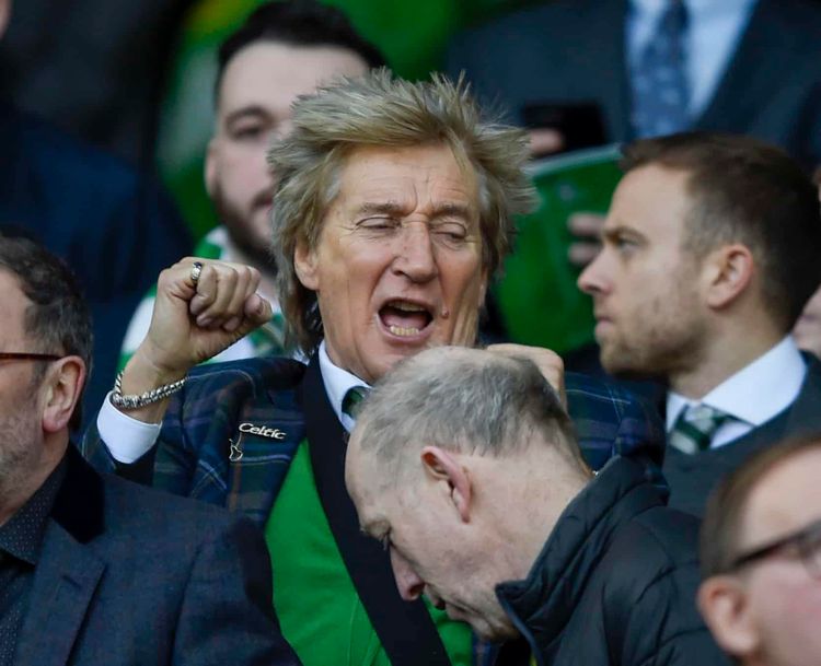 Sir Rod Stewart during the Ladbrokes Scottish Premiership match at Celtic Park, Glasgow.