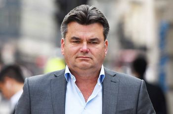 Former BHS owner Dominic Chappell arrives at the City of London Magistrates' Court accused of tax evasion and buying two yachts to launder money.