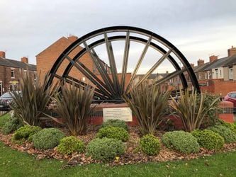 General view of the old pit gear in Blackhall Colliery, where, since 2014, 13 packages of £20 notes have been dumped in plain sight in the streets of the County Durham village, which almost always add up to exactly £2,000.