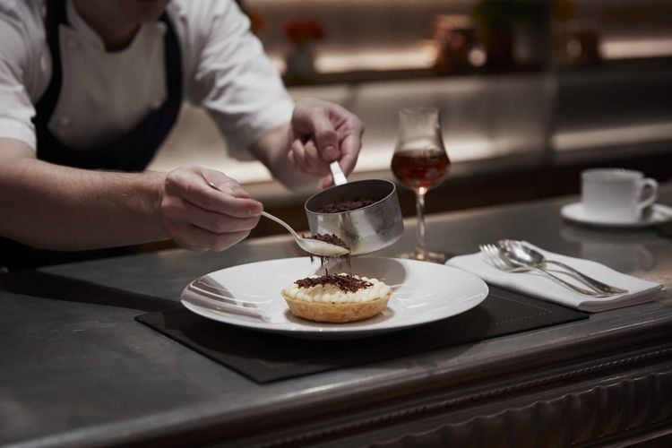 Banoffee tart at Pudding Bar at The Dorchester Banoffee pie