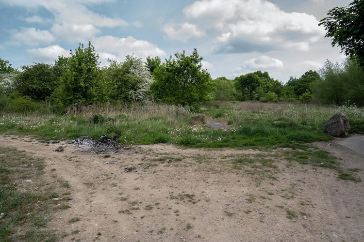 Brookside Walk, Harworth, Nottinghamshire, where police found a man they were chasing when he farted, revealing his location. Credit;SWNS