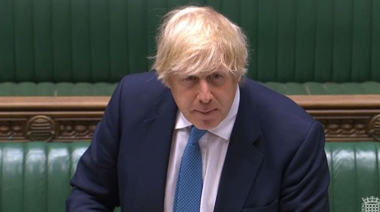 Prime Minister Boris Johnson giving a statement in the House of Commons on the role of global Britain and the reorganisation of the Department for International Development.