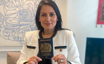 blue british passport priti patel