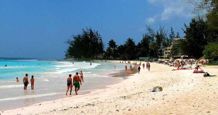 Rockley Beach, Christchurch, Barbados....not Leeds! Credit:PA