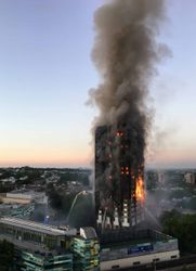 File photo dated 14/06/17 of the fire at Grenfell Tower in west London. An "expert witness" to the Grenfell Tower Inquiry has been dropped after the architects' watchdog said he was not registered.