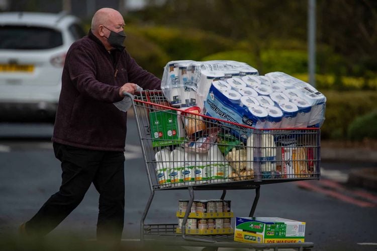 Shoppers at Costco, Birmingham,. Novermber 1 2020 Credit;SWNS