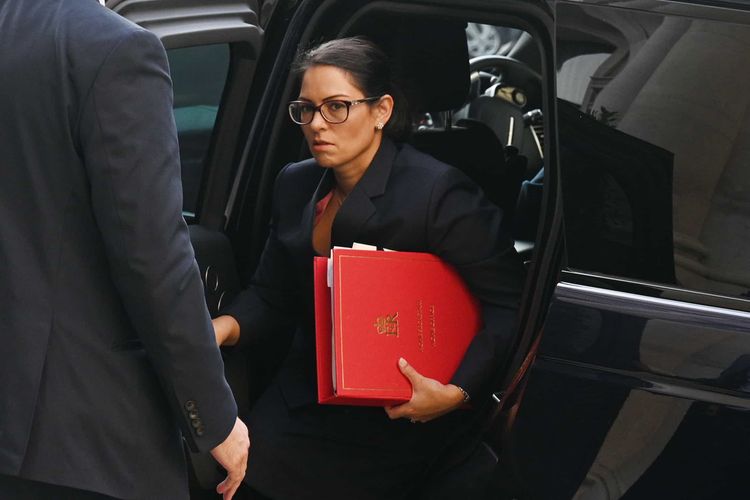 Home Secretary Priti Patel arrives at the Foreign and Commonwealth Office (FCO) in London, for a Cabinet meeting held at the FCO.