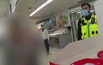 Police body-cam footage Credit;SWNS