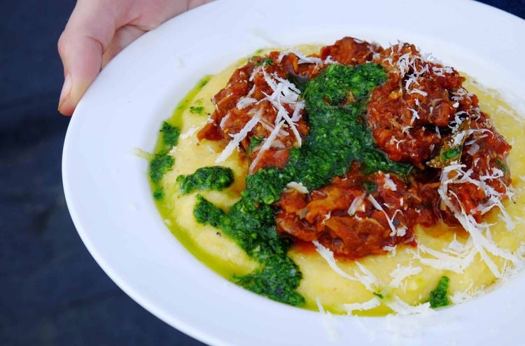 Lamb neck ragu recipe with basil chimichurri, Wild by Tart