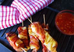 Bacon Halloumi Skewers