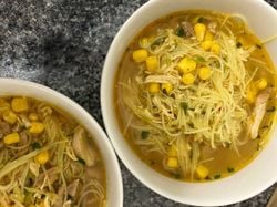 Chicken Noodle soup recipe bone broth stock