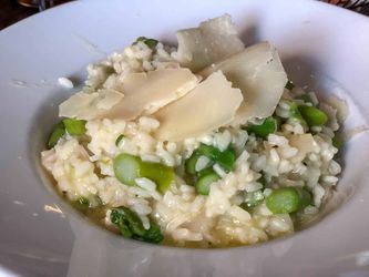 Asparagus risotto recipe photo by Marco Verch : Flickr