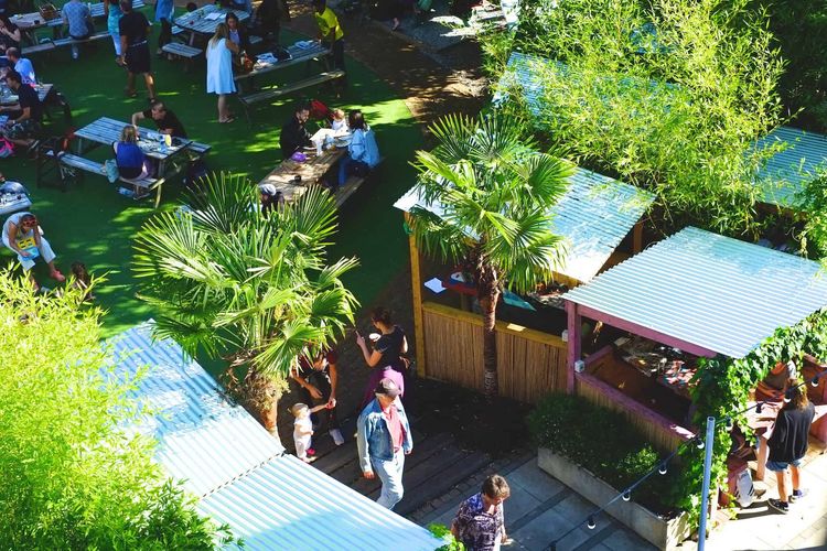 People's Park Tavern pub in Victoria park, Hackney. beer gardens outdoor