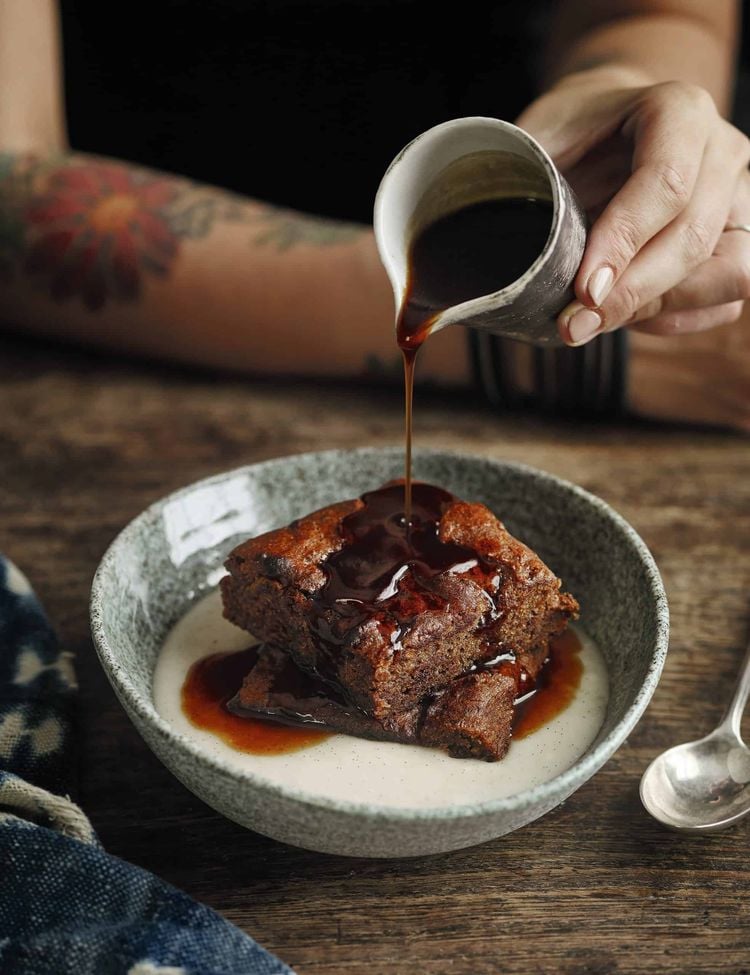 Sticky Toffee Pudding With Sticky Toffee Sauce