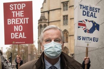 EU's chief negotiator Michel Barnier arrives at the BEIS Conference Centre, central London, for ongoing talks to strike a post-Brexit trade deal.