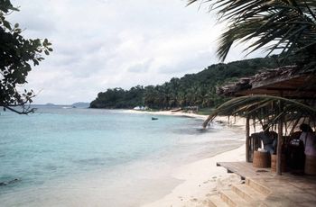 A cloudy day on the beach at Mustique, Credit;PA