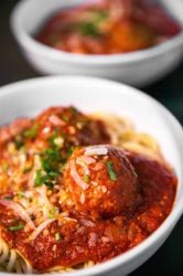 Spaghetti and Meatballs recipe Photo by Jason Leung on Unsplash