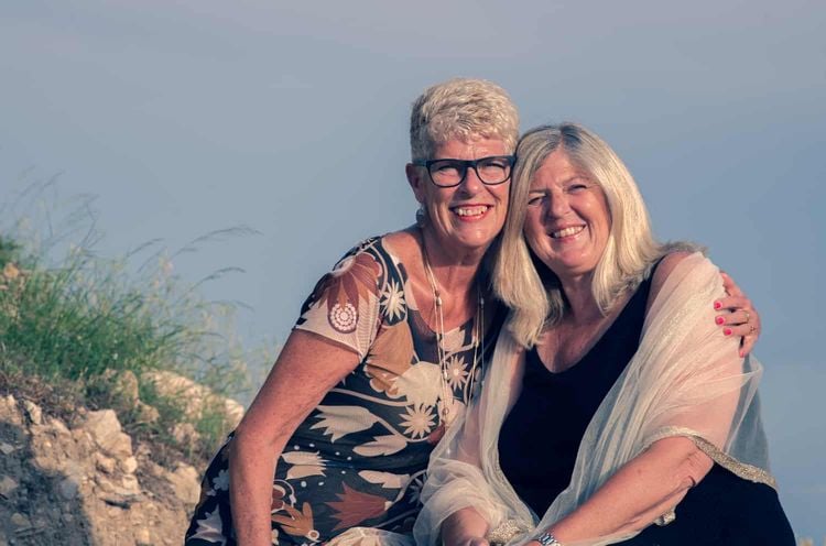 Left to right: Sue Wilson and Debbie Williams, who live in Spain.