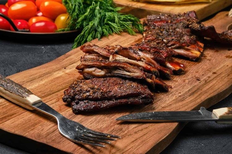 Sweet and Sticky Grilled Lamb Ribs