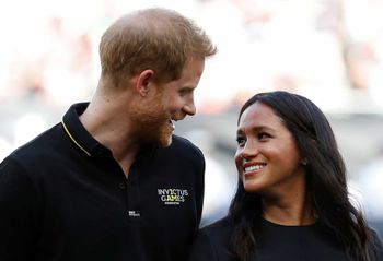 The Duke and Duchess of Sussex attend the Boston Red Sox vs New York Yankees baseball game at the London Stadium in support of the Invictus Games Foundation.