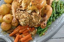 Lemon and Thyme Stuffed Roasted Chicken