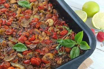 Italian Basil Pesto Pasta with Cherry tomato