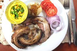 Rolled rib of Beef with Red Wine, Black Pepper and Coriander