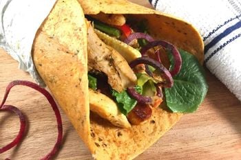 Mexican Chicken Burritos with Halloumi Cheese