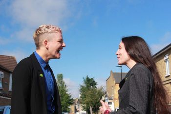 Tamsin Omond (L) and Amelia Womack (R) are standing for the co-leadership of the Green Party. Image: Rob DesRoches