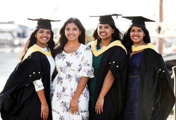 Shibu Matthew sisters (L-R) Aleena, Aneesha, Anjel & Aneetta.  Credit;SWNS