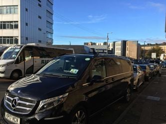 Swish cars were pictured in Finnieston, Glasgow, around the corner from the Scottish Events Campus. Credit;SWNS