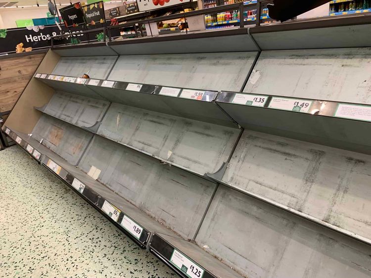 Empty shelves brexit